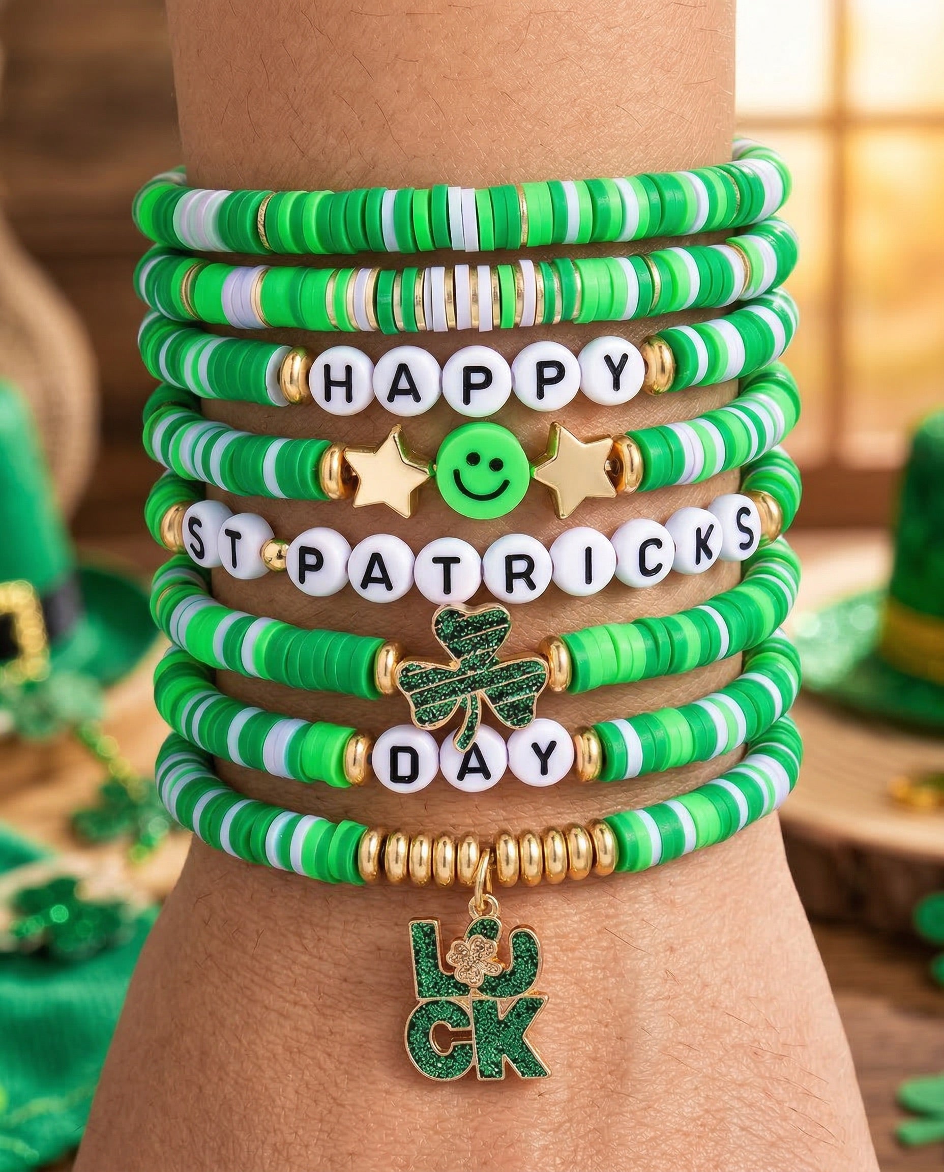 Lucky Charm St. Patrick’s Day Bracelet Stack
