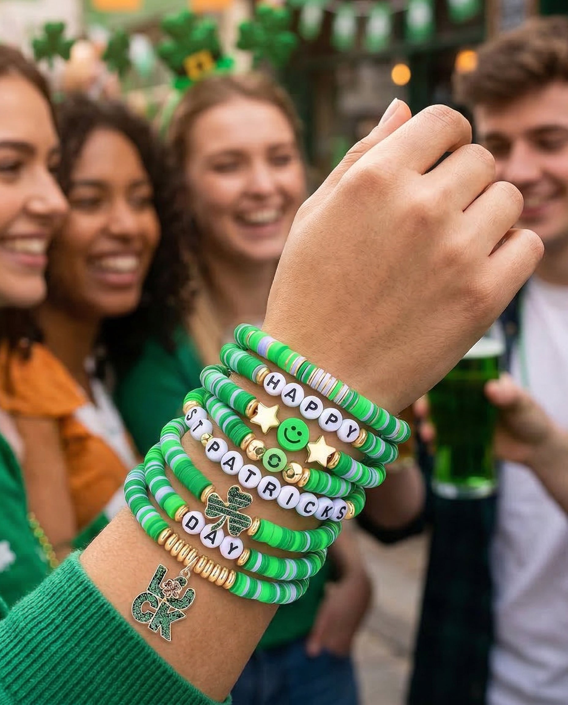 Lucky Charm St. Patrick’s Day Bracelet Stack