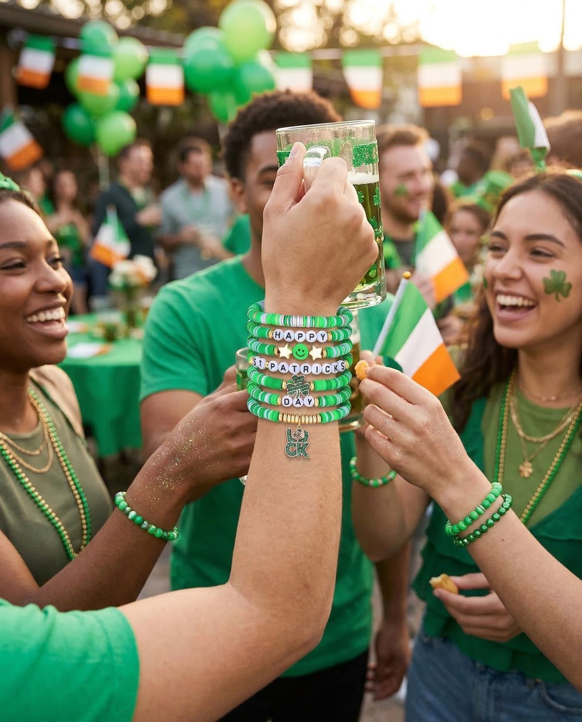 Lucky Charm St. Patrick’s Day Bracelet Stack
