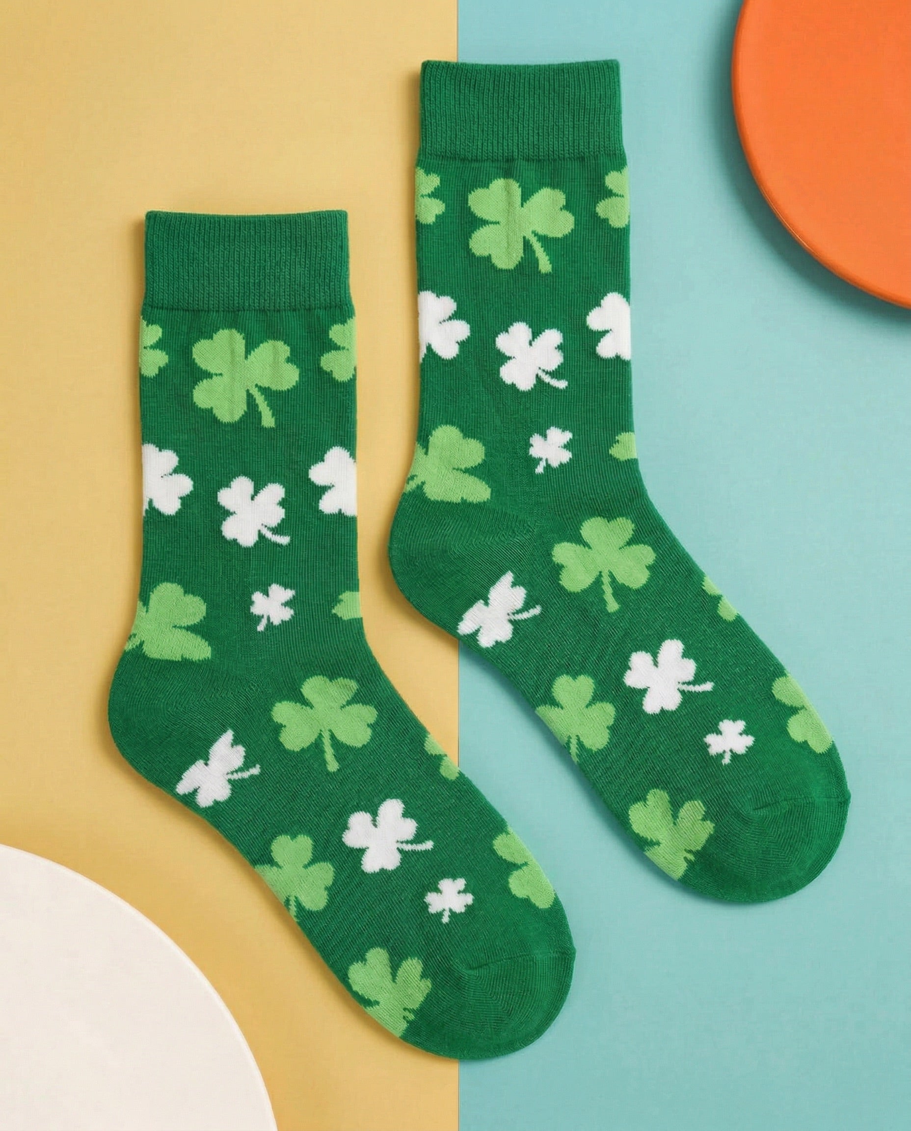 Lucky Clover Crew Socks