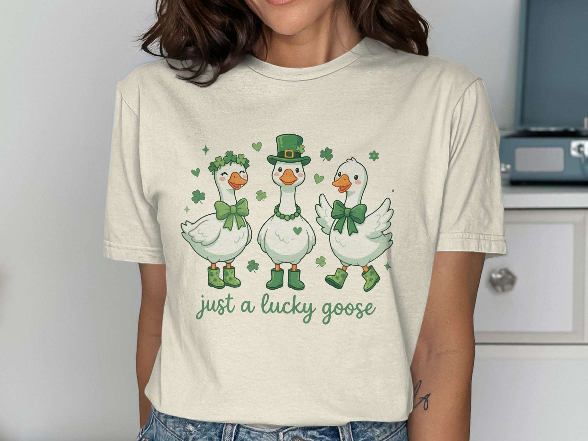 Just a Lucky Goose St Patricks Day Geese product type