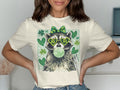 Raccoon Green Shamrock Glasses Bubblegum Heart Bow product type
Raccoon, Shamrock, St Patricks Day, Green, Heart Glasses, Bubblegum, Cute Raccoon, Animal Graphic, Lucky Design, St Paddys Day, Clover, Cartoon, Fun Apparel, Unique Print, Green Bow, Animal Lover, Festive, Irish Theme, Fashion, Gift Idea