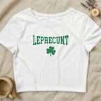 White Green Leprecunt Shamrock Print product type