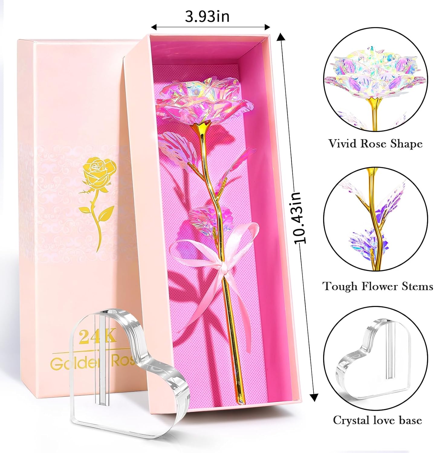 Galaxy Crystal Glass Rose