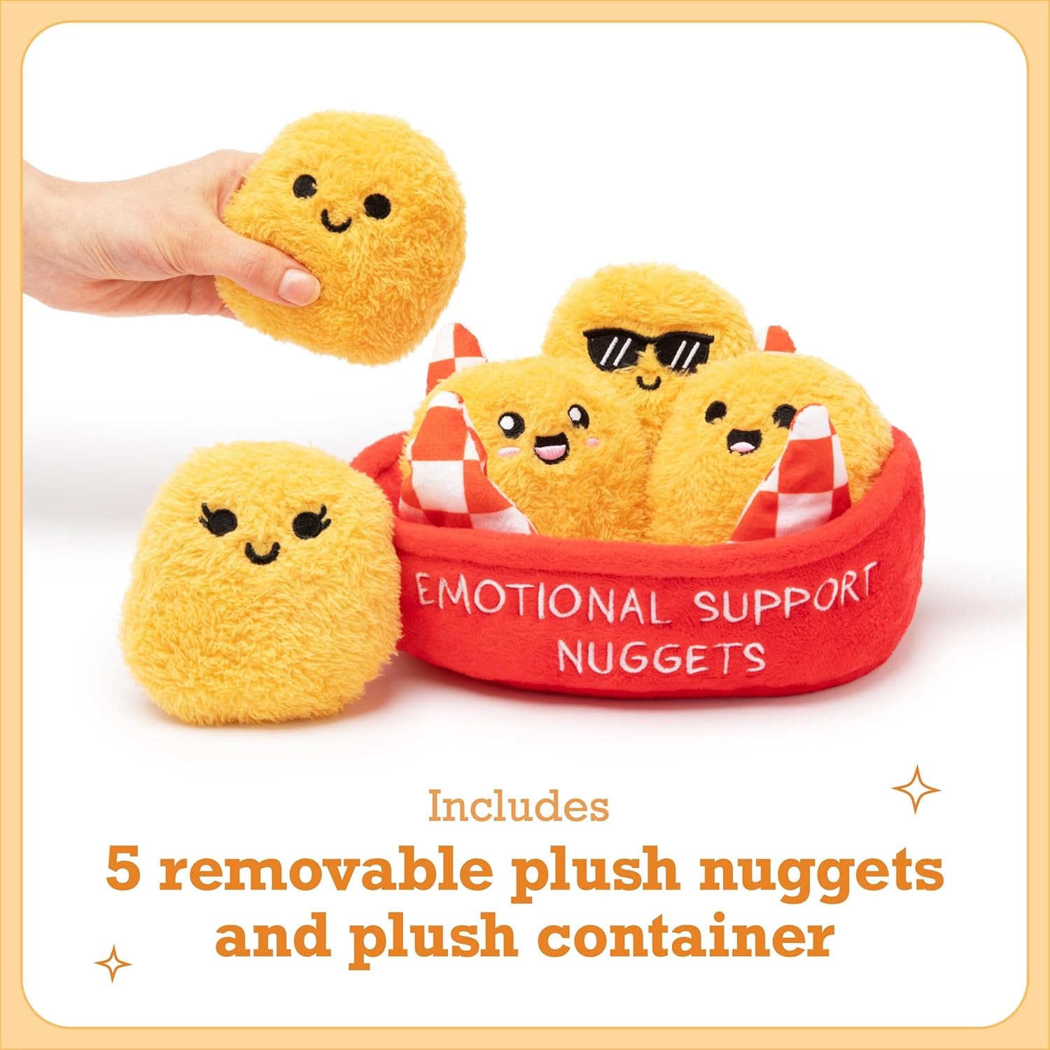 Emotional Support Nuggets - Plushies in Basket