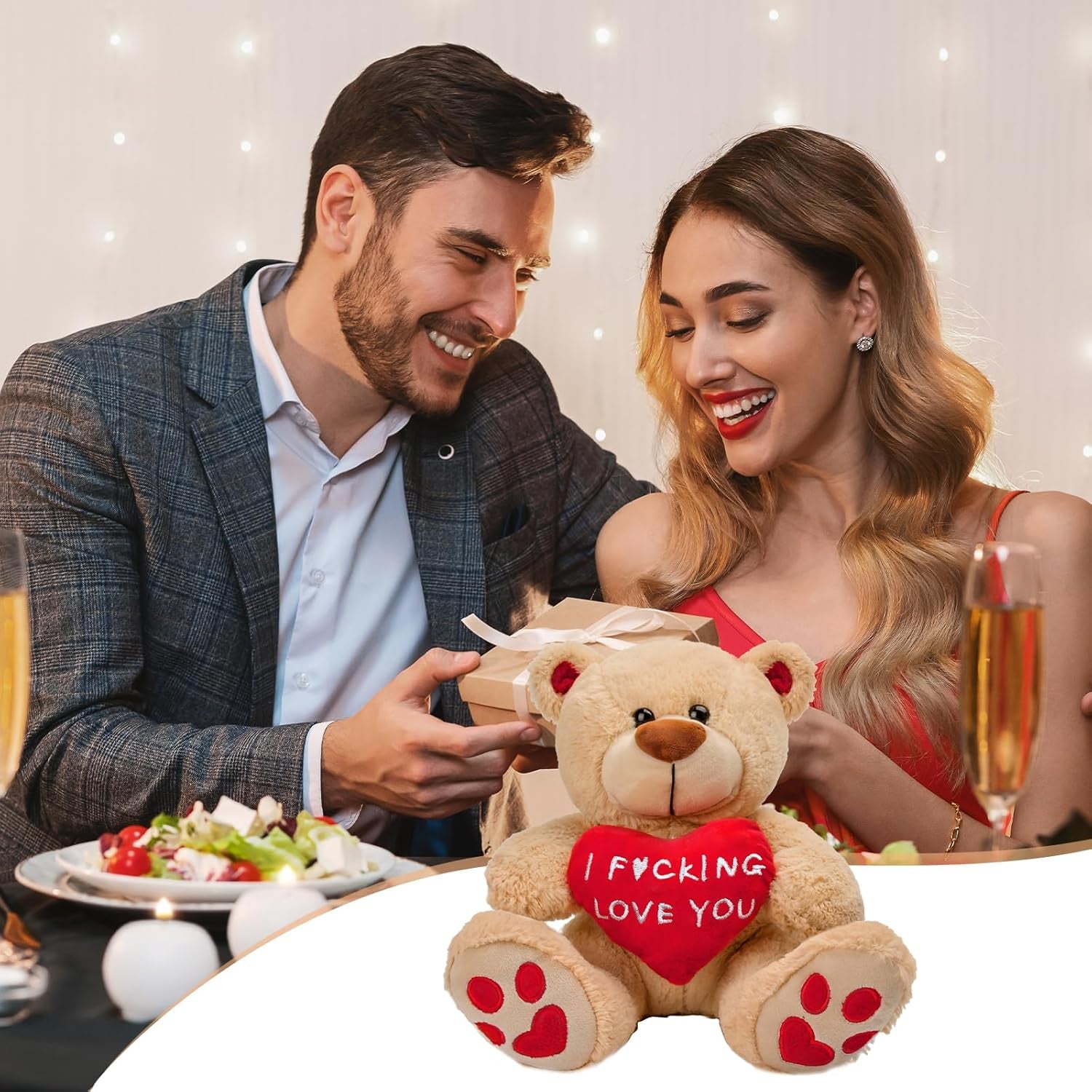 "I F*cking Love You!" - 10 Inch Valentines Teddy Bear