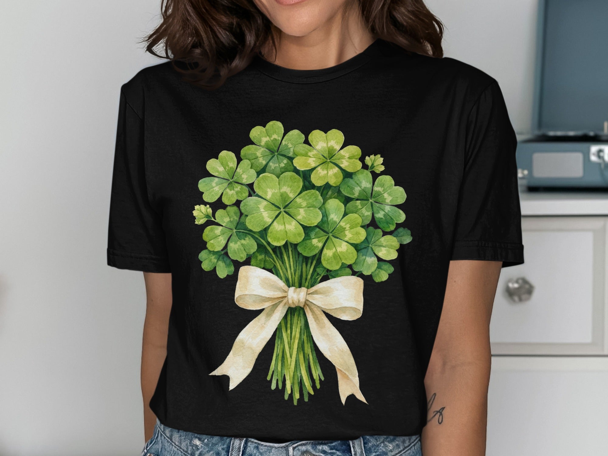 Green Shamrock Bouquet Ribbon Lucky Clover product type
Shamrock
Clover
Lucky Charm
St Patricks Day
Irish Culture
Green Design
Floral Bouquet
Ribbon Bow
St Paddys Day
Spring Apparel
Nature Inspired
Leaf Pattern
Good Luck
Celebration
Festive Wear
T-Shirt Graphic
Watercolor Art
Plant Motif
Four Leaf Clover
Ireland Spirit