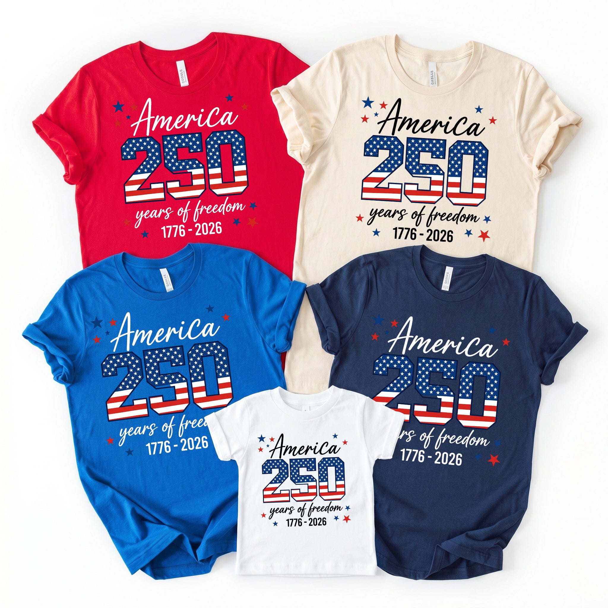 America 250th Anniversary Family Matching Shirts | 4th of July Independence Day Tees