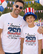 America 250th Anniversary Family Matching Shirts | 4th of July Independence Day Tees