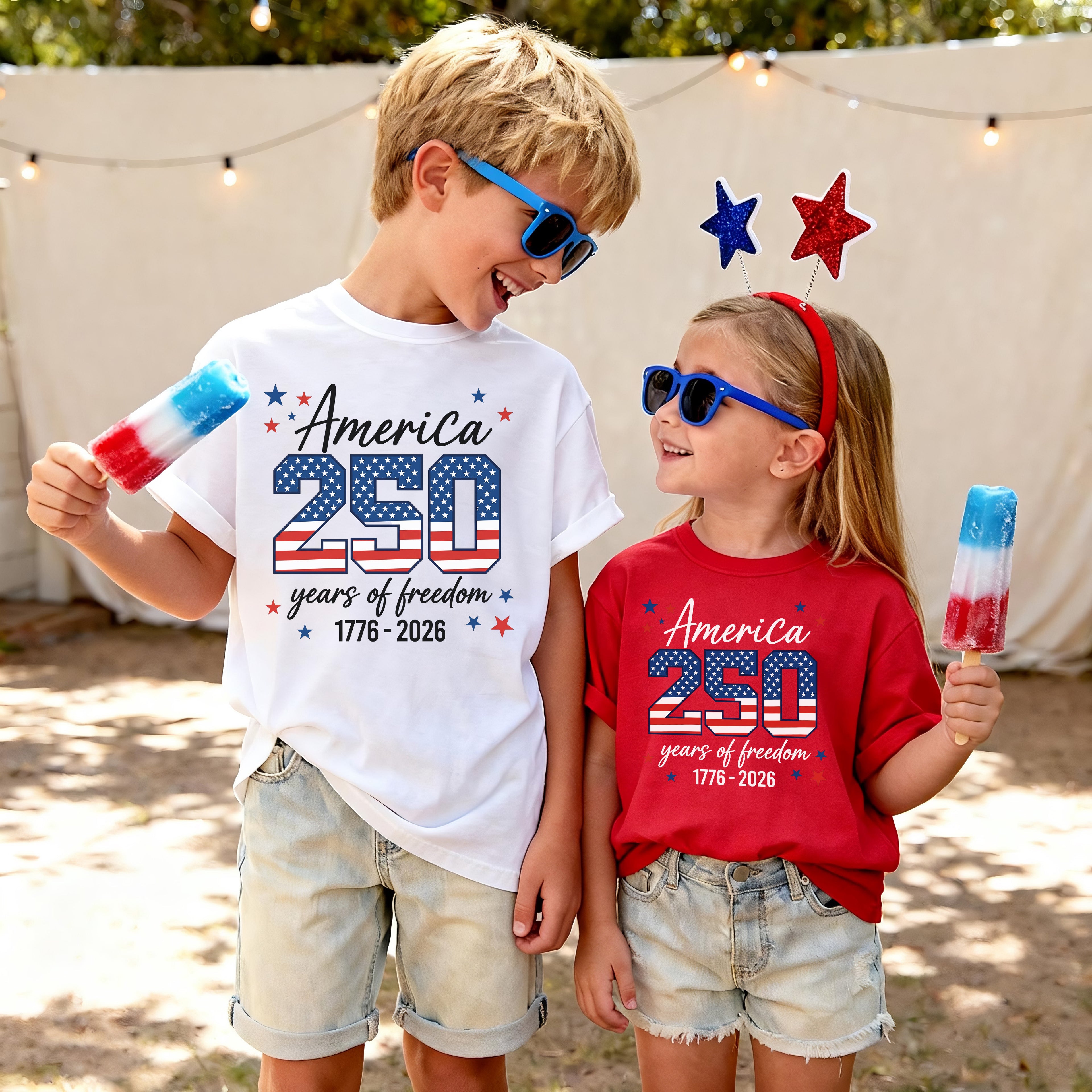 America 250th Anniversary Family Matching Shirts | 4th of July Independence Day Tees