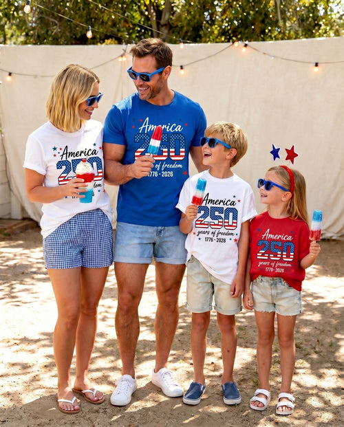 America 250th Anniversary Family Matching Shirts | 4th of July Independence Day Tees