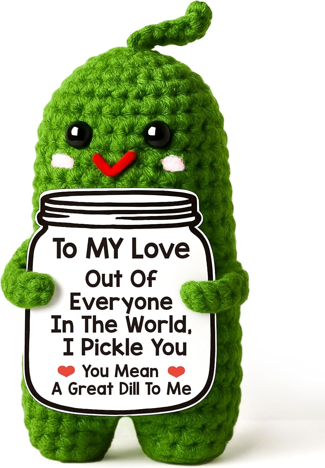 "I Pickle You!" - Handmade Crochet Pickle Plush