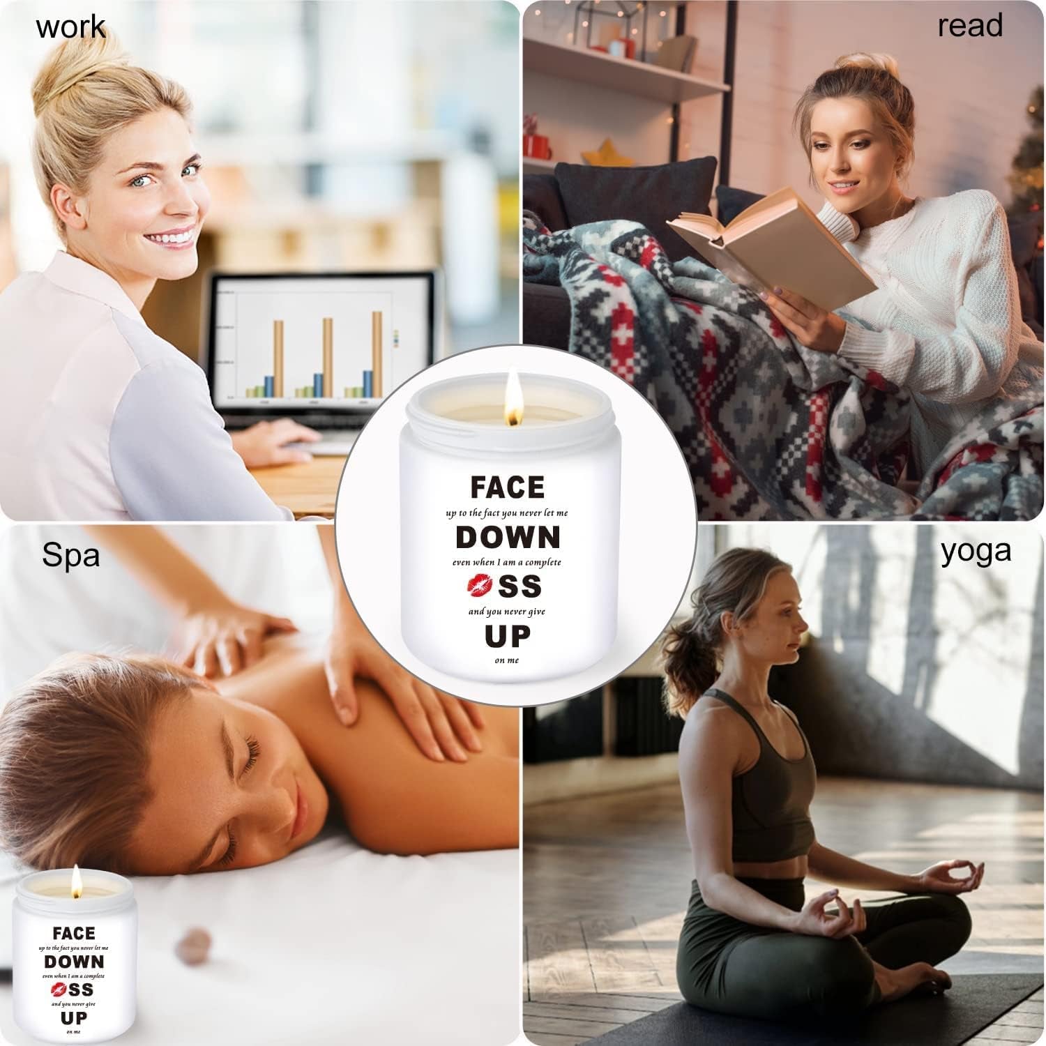 "Face Down, A** Up.." - Romantic Hilarious Jar Candle 