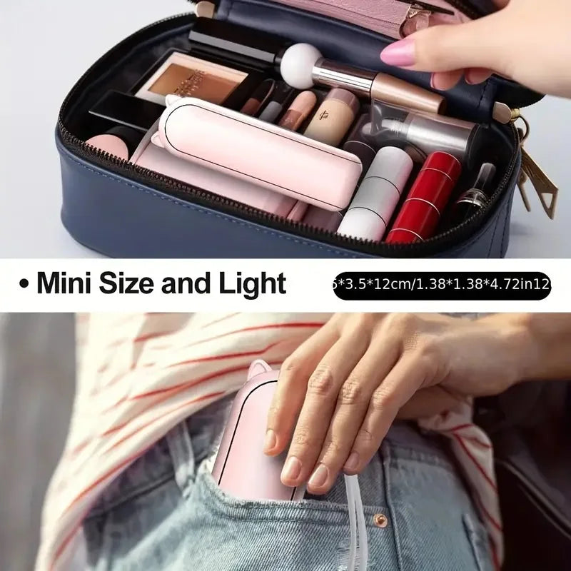 BreezeLite fits in a makeup bag and pocket