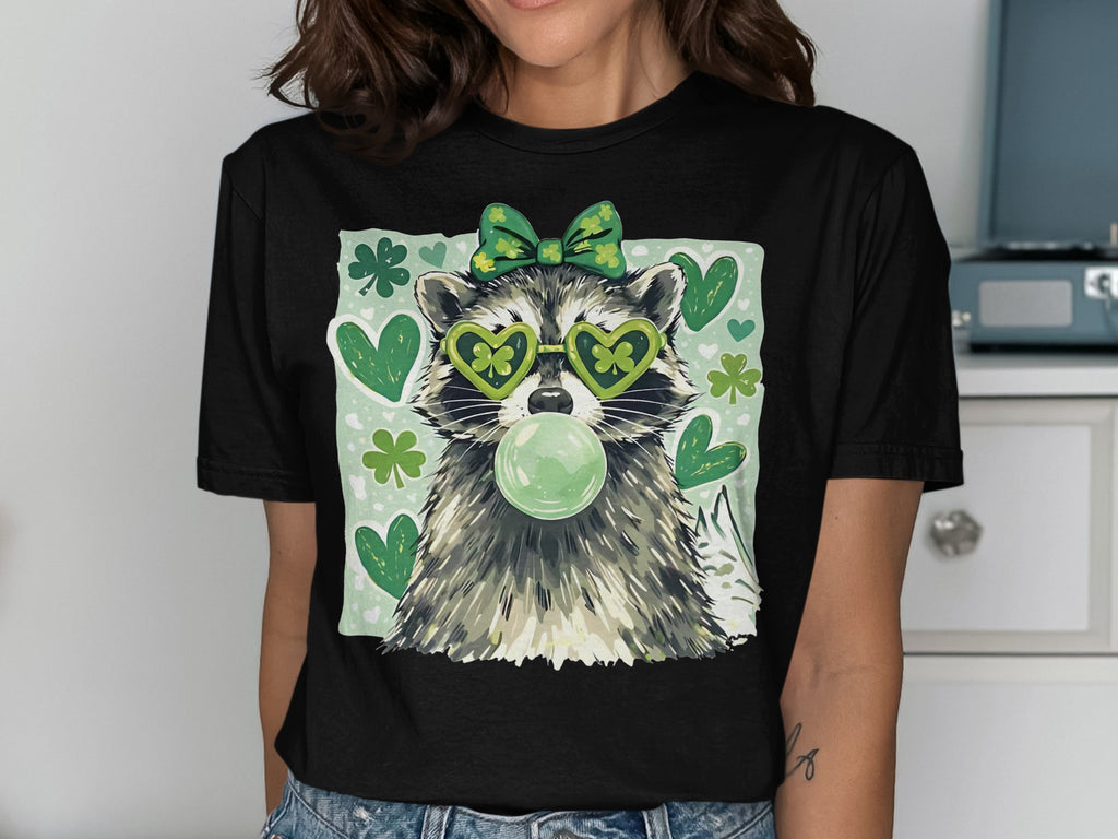 Green Shamrocks Raccoon Bubblegum Heart Glasses product type
Raccoon, Shamrock, StPatricksDay, GreenTheme, HeartGlasses, Bubblegum, AnimalGraphic, CuteRaccoon, IrishCelebration, CloverLeaf, LuckyCharm, KawaiiRaccoon, GraphicTshirt, NoveltyDesign, FestiveShirt, StPattysDay, SaintPatrick, RaccoonFan, HolidayApparel, UniquePrint
