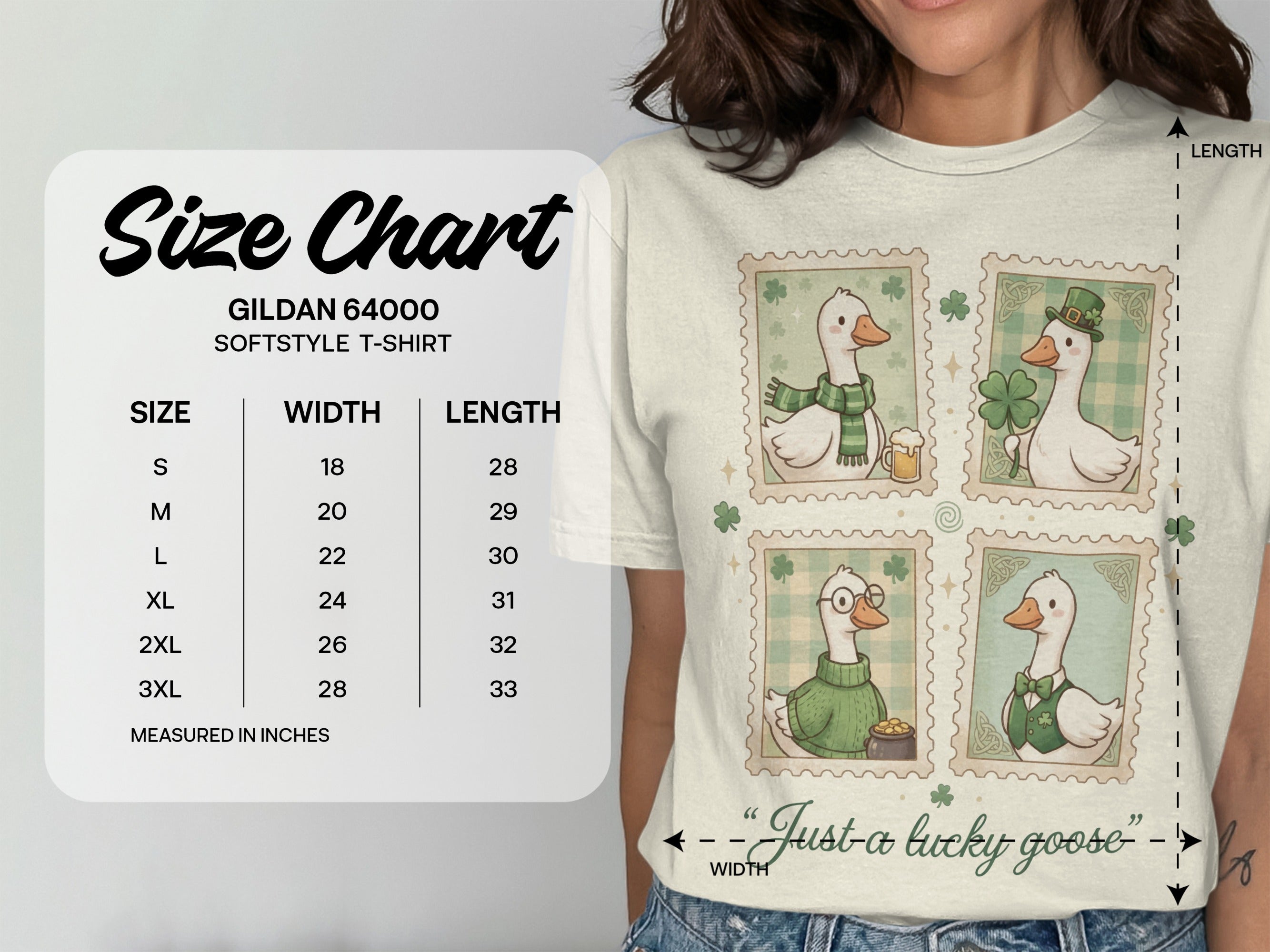 Just a lucky goose St Patricks Day graphic shirt product type