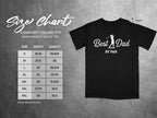 Size chart for Comfort Colors 1717 heavyweight adult tee, showing dimensions in inches.