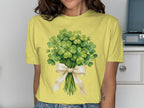 Lucky Clover Bouquet Cream Bow Green Clovers Unique product type
Clover
Shamrock
Four Leaf Clover
Lucky Charm
Lucky
Bouquet
Ribbon Bow
Green Design
Nature Print
St Patricks Day
Ireland Symbol
Spring Theme
Botanical Art
Watercolor Style
Plant Graphic
Good Fortune
Foliage Print
Leafy Design
Unique Gift
Celebration Wear