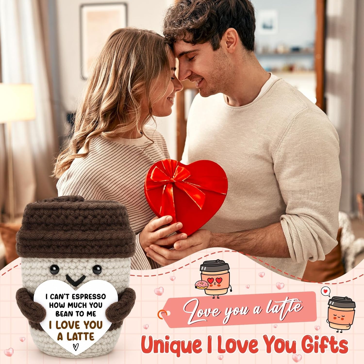 "I Can't Espresso!" Valentines Plush