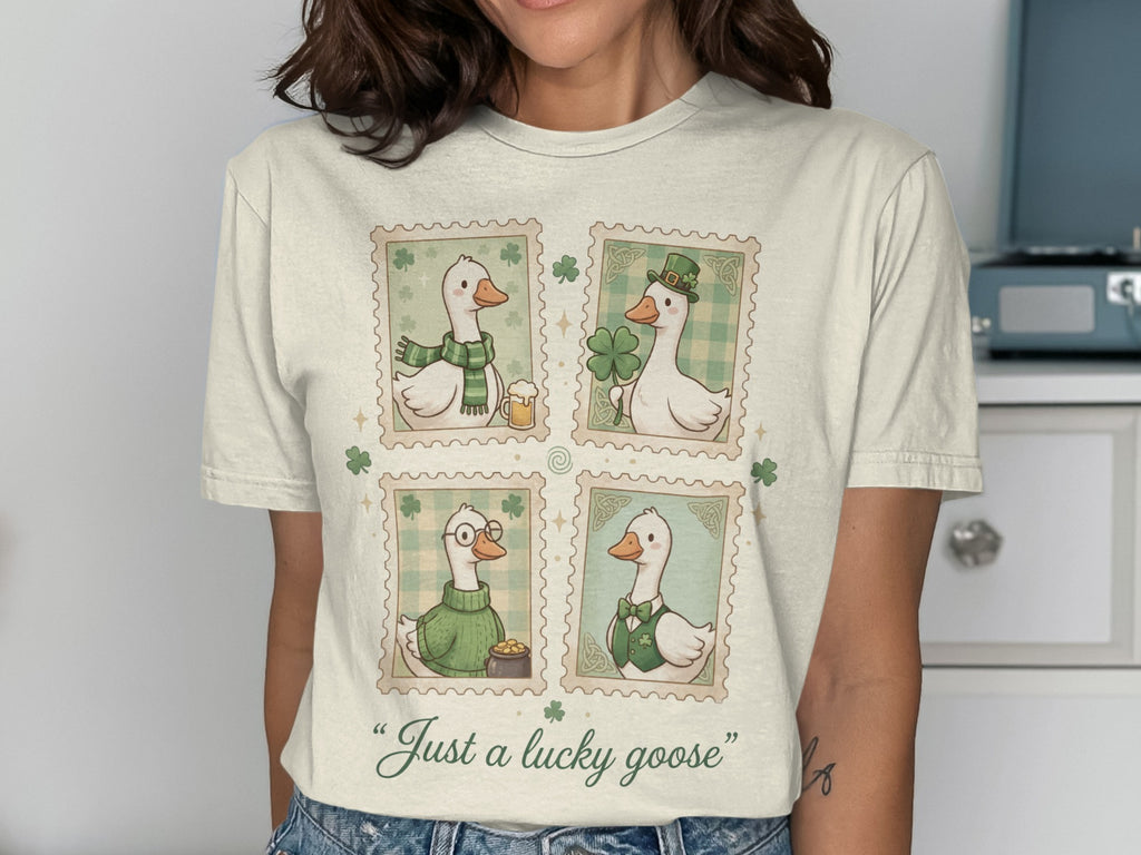 Just a lucky goose St Patricks Day Irish Cartoon product type
St Patricks Day, Lucky Goose, Shamrock, Irish, St Patricks, Goose Art, Cartoon Goose, Pot of Gold, Green Hat, Beer Mug, Four Leaf Clover, Lucky Charm, Cute Animals, Holiday Theme, Festive, Animal Lover, Graphic Tee, St Paddys Day, Goose Design, Ireland