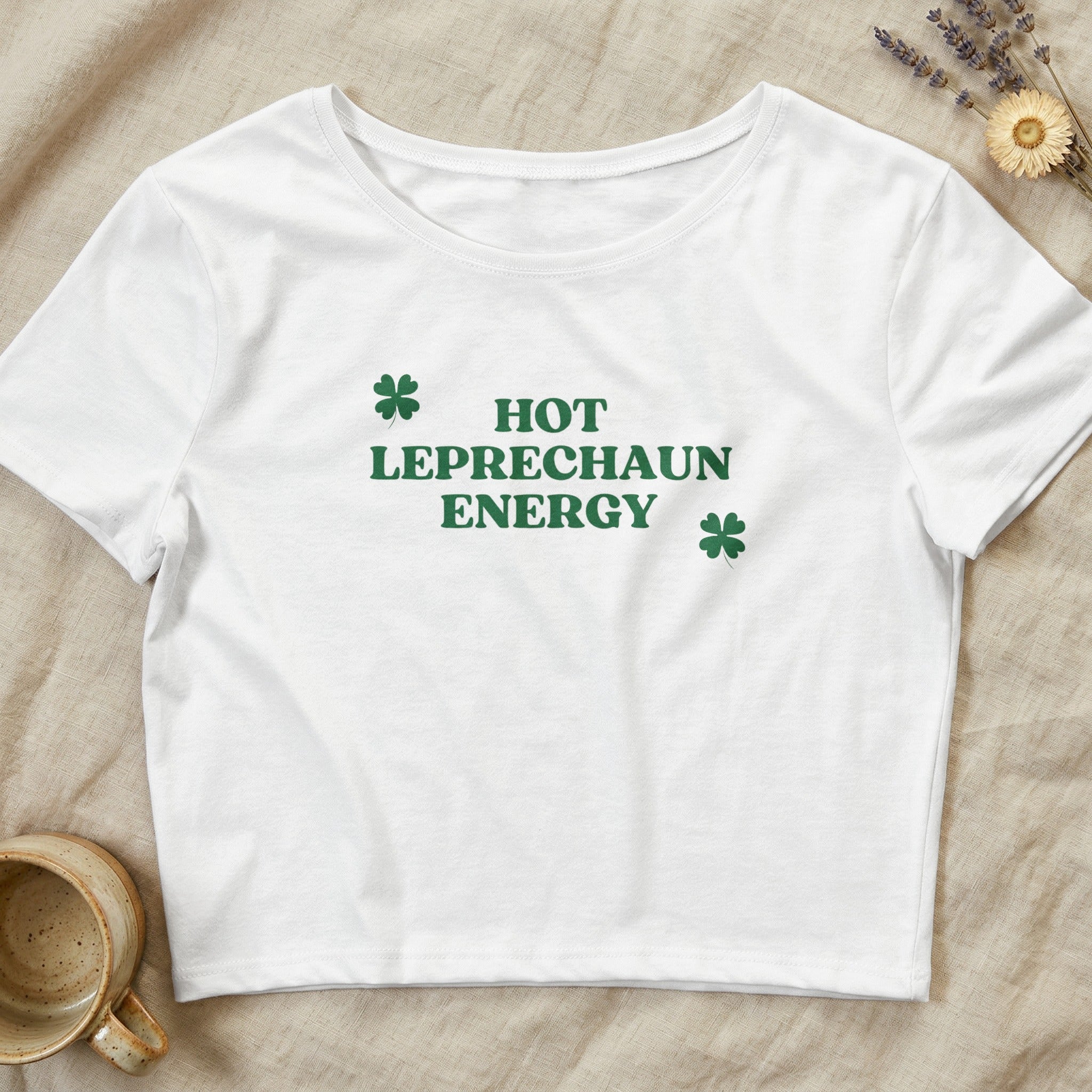 Hot Leprechaun Energy Shamrock White product type