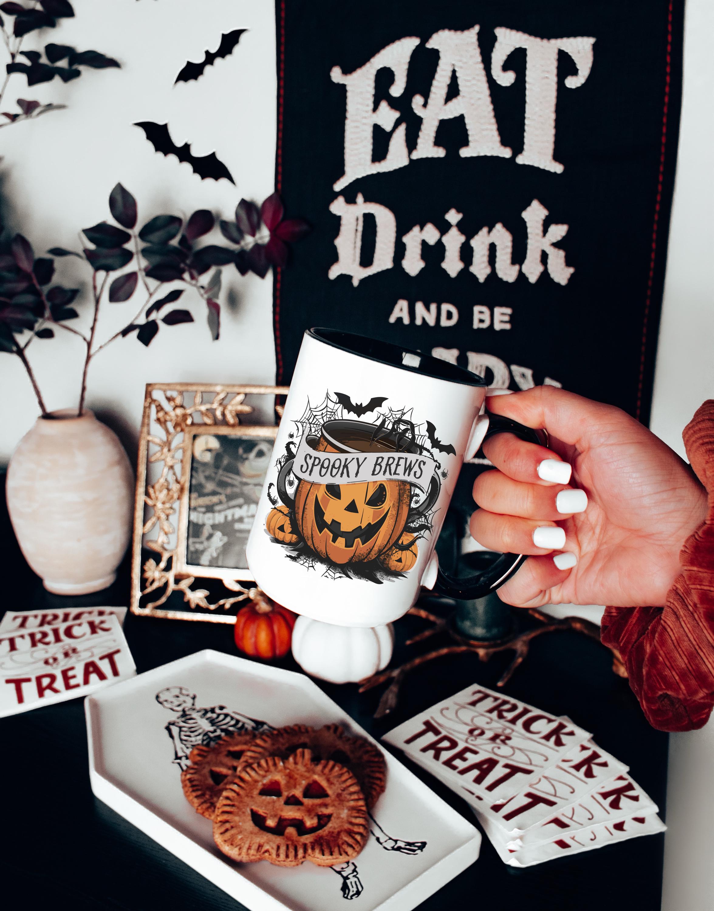 Halloween Mug - Spooky Pumpkin Coffee Cup, Gothic Fall Decor, Witchy Gifts, Halloween Gift Ideas, Spooky Decorations