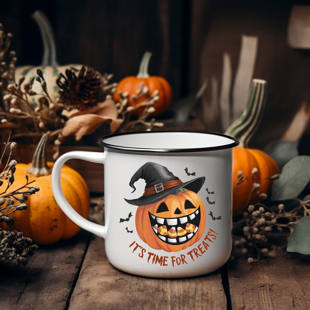 Trick-or-Treat Halloween Durable Mug, Spooky Pumpkin Candy Cup, Treats Cup, Halloween Gift, Festive Treats Mug