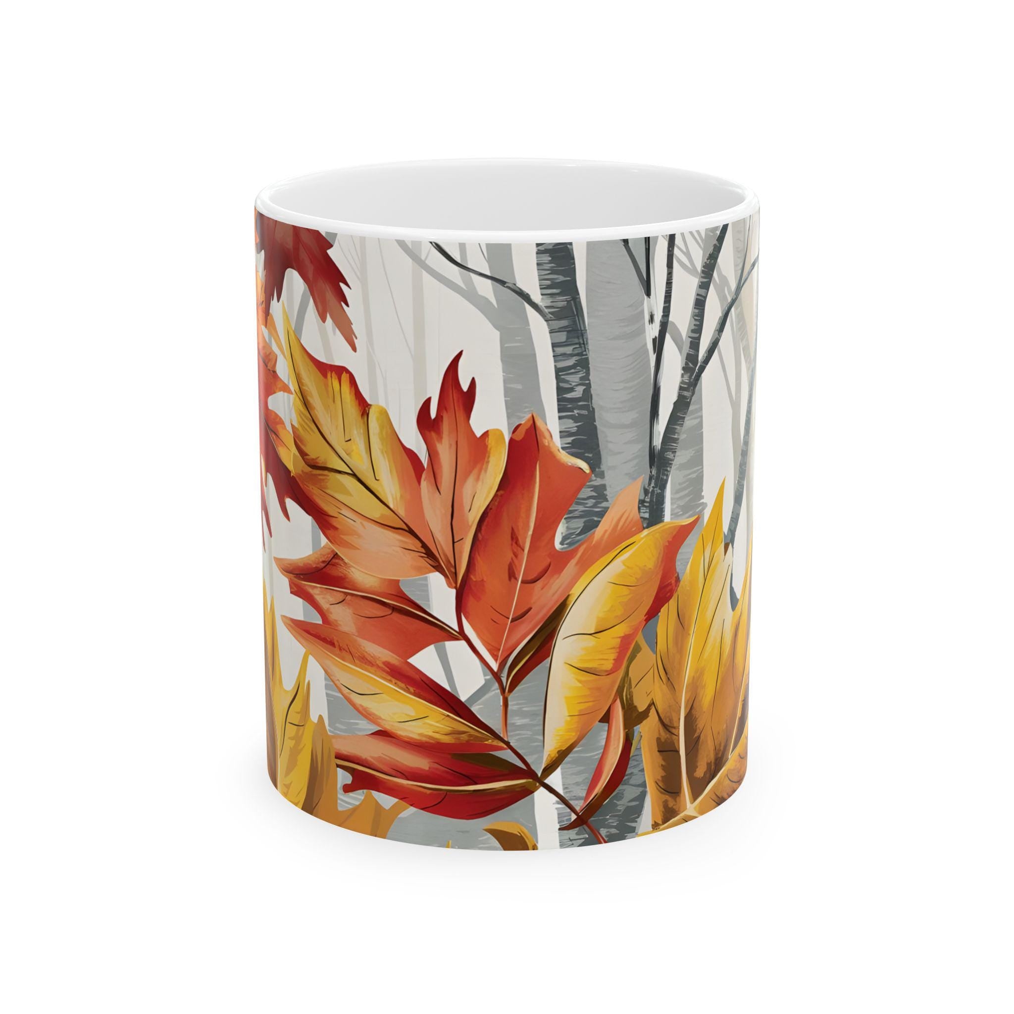 Autumn Mug - Fall Leafs Mug, Autumn Decor, Gifts for Her, Cozy Fall Drinkware, Seasonal Coffee Mug, Perfect Fall Gift