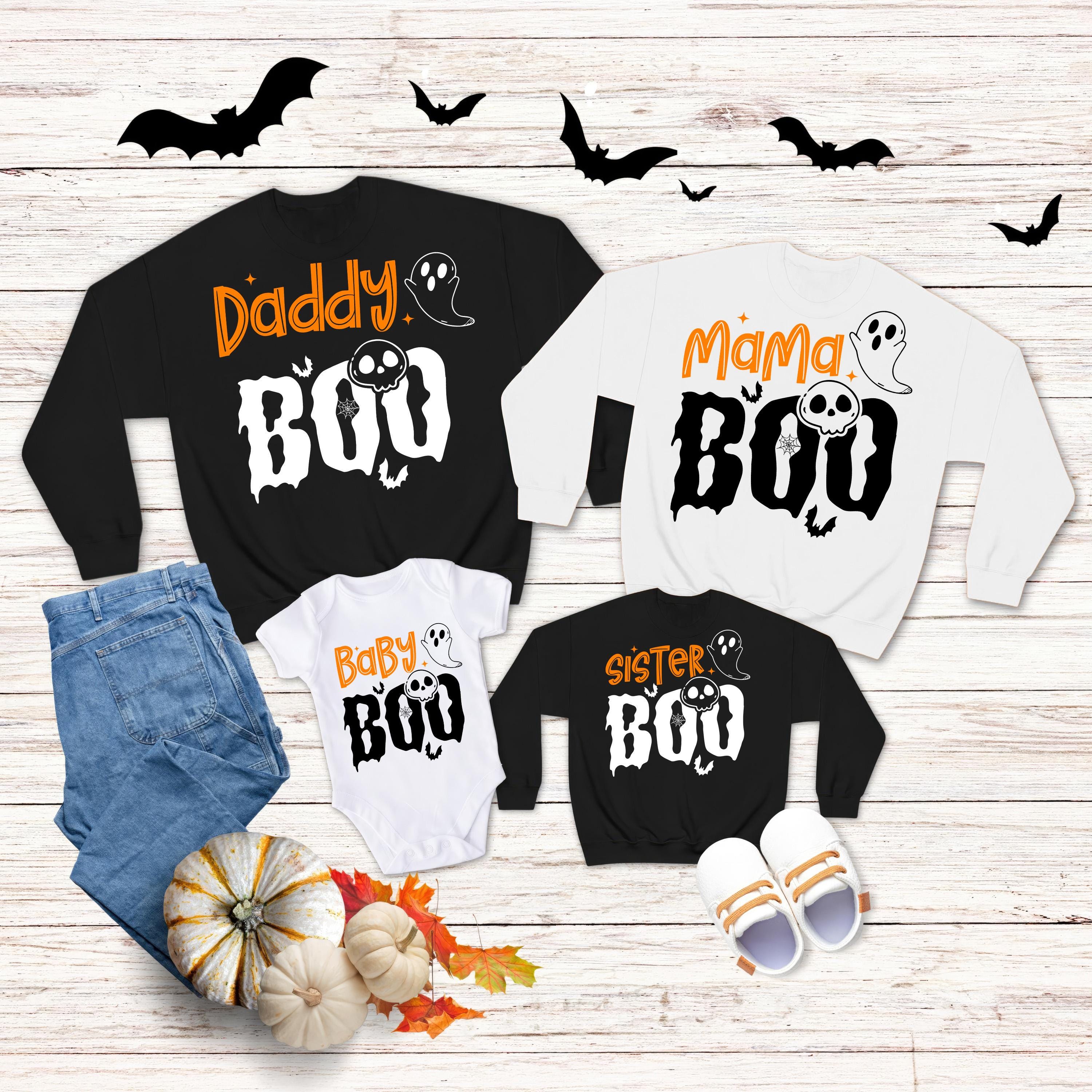 Halloween Family Sweatshirts, Matching Halloween Family shirts, Family Halloween, Trick or Treat Outfit, Daddy Boo Mama Boo Baby Boo