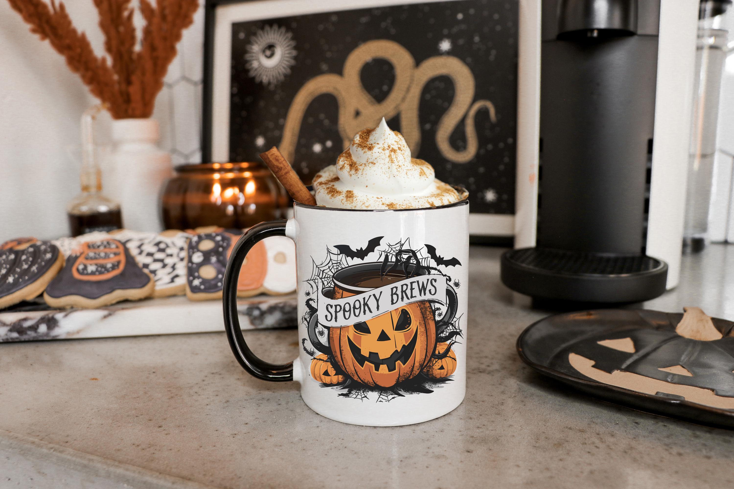 Halloween Mug - Spooky Pumpkin Coffee Cup, Gothic Fall Decor, Witchy Gifts, Halloween Gift Ideas, Spooky Decorations