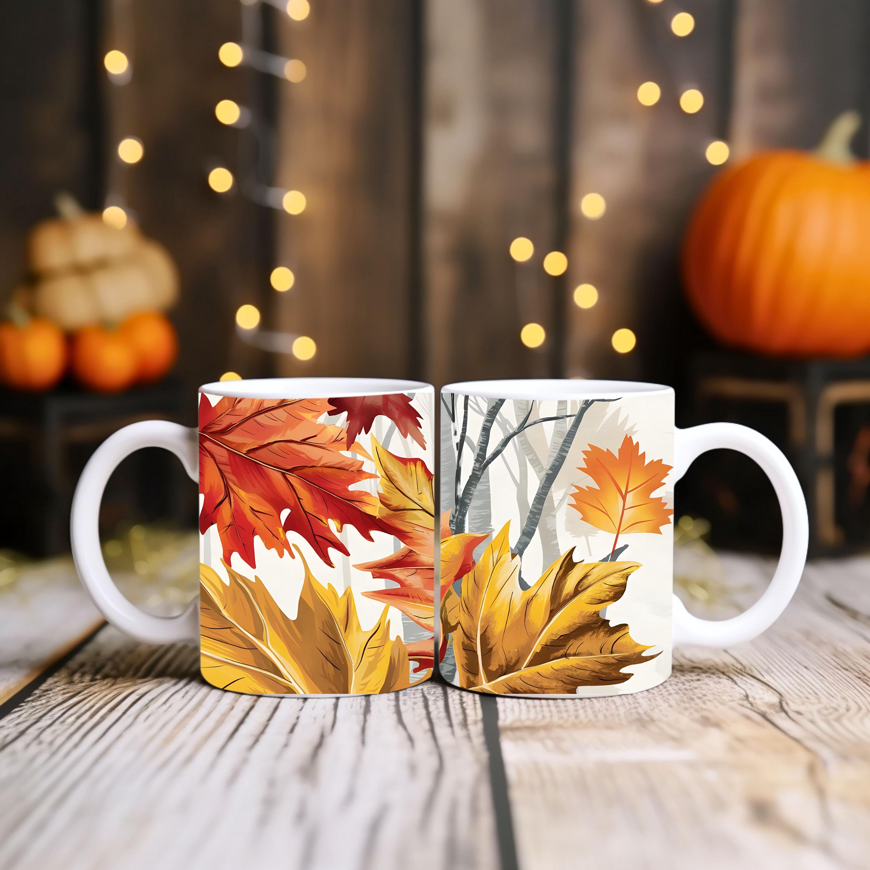 Autumn Mug - Fall Leafs Mug, Autumn Decor, Gifts for Her, Cozy Fall Drinkware, Seasonal Coffee Mug, Perfect Fall Gift
