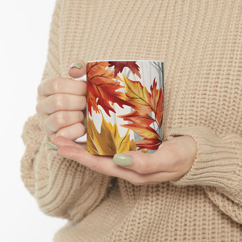 Autumn Mug - Fall Leafs Mug, Autumn Decor, Gifts for Her, Cozy Fall Drinkware, Seasonal Coffee Mug, Perfect Fall Gift