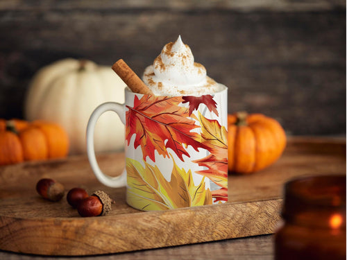 Autumn Mug - Fall Leafs Mug, Autumn Decor, Gifts for Her, Cozy Fall Drinkware, Seasonal Coffee Mug, Perfect Fall Gift