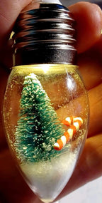 Christmas Snow Globe String Lights – Festive LED Fairy Lights with Mini Christmas Trees, Winter Wonderland Indoor Decor for Holiday Season