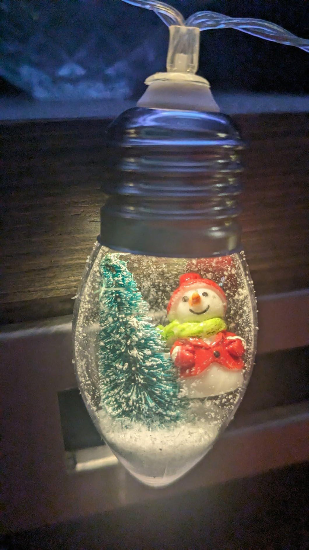 Christmas Snow Globe String Lights – Festive LED Fairy Lights with Mini Christmas Trees, Winter Wonderland Indoor Decor for Holiday Season