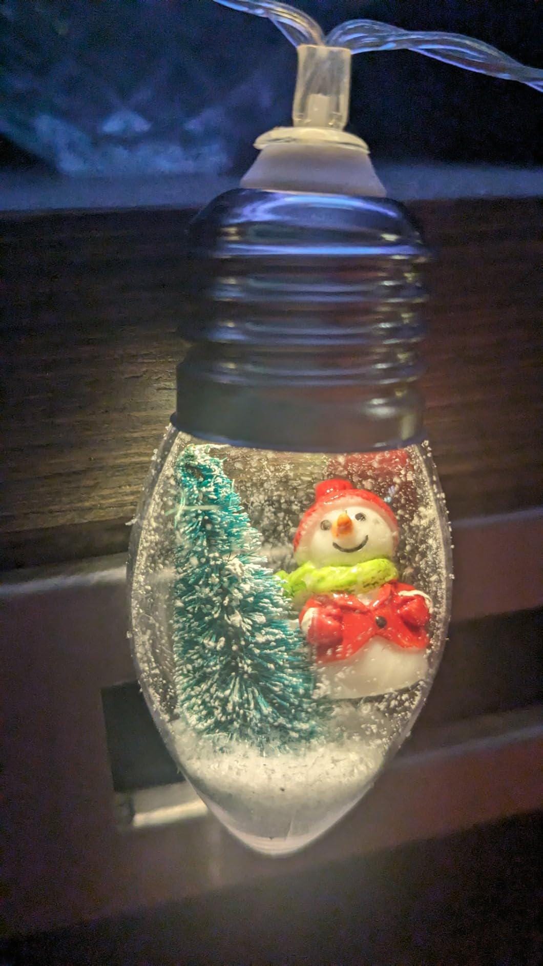 Christmas Snow Globe String Lights – Festive LED Fairy Lights with Mini Christmas Trees, Winter Wonderland Indoor Decor for Holiday Season