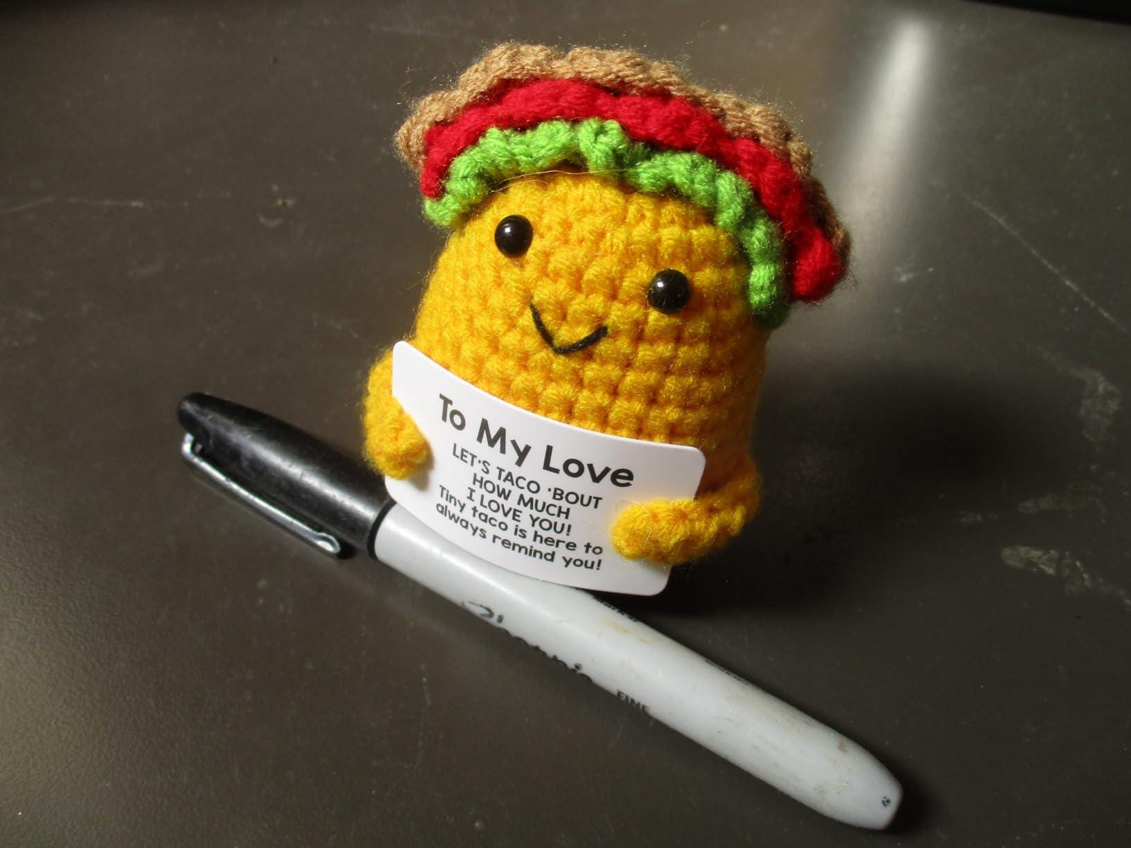 Tiny Taco Plush, Handmade Pun Gift