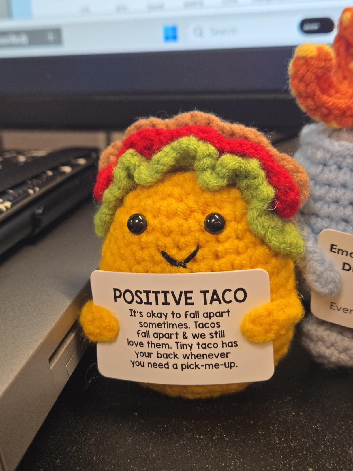 Tiny Taco Plush, Handmade Pun Gift