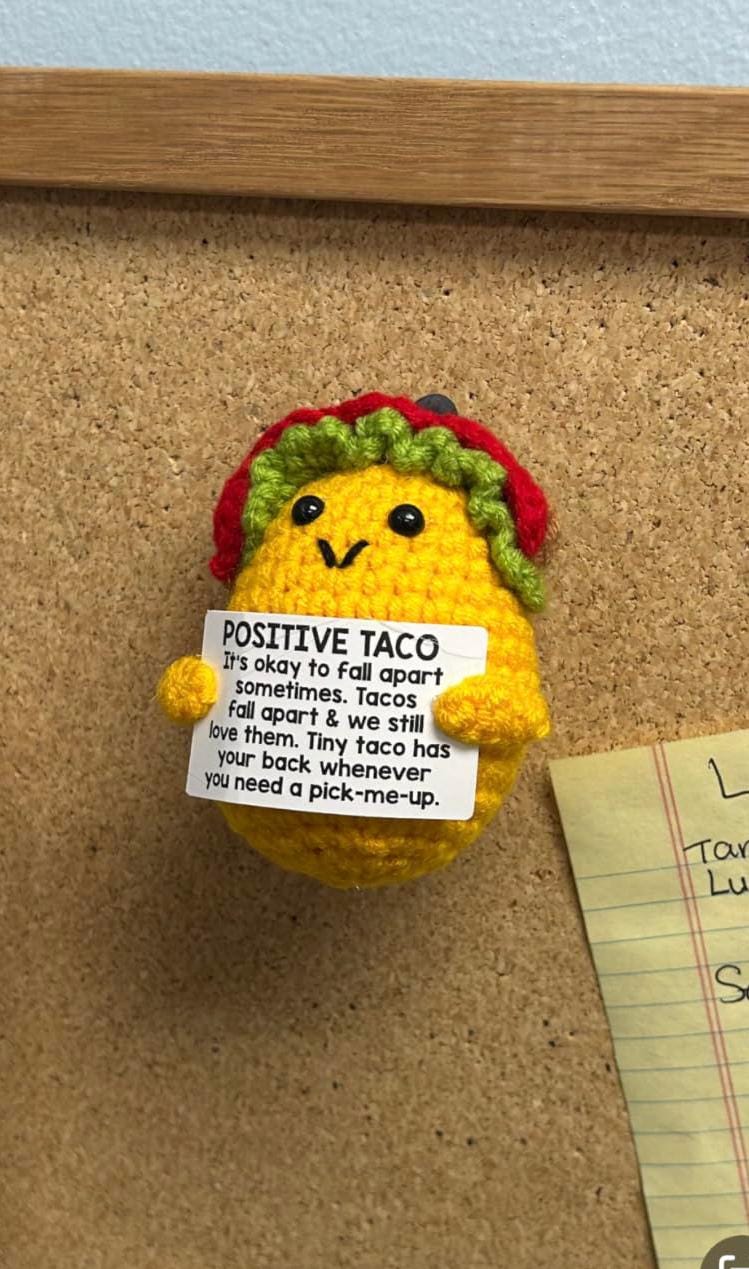 Tiny Taco Plush, Handmade Pun Gift
