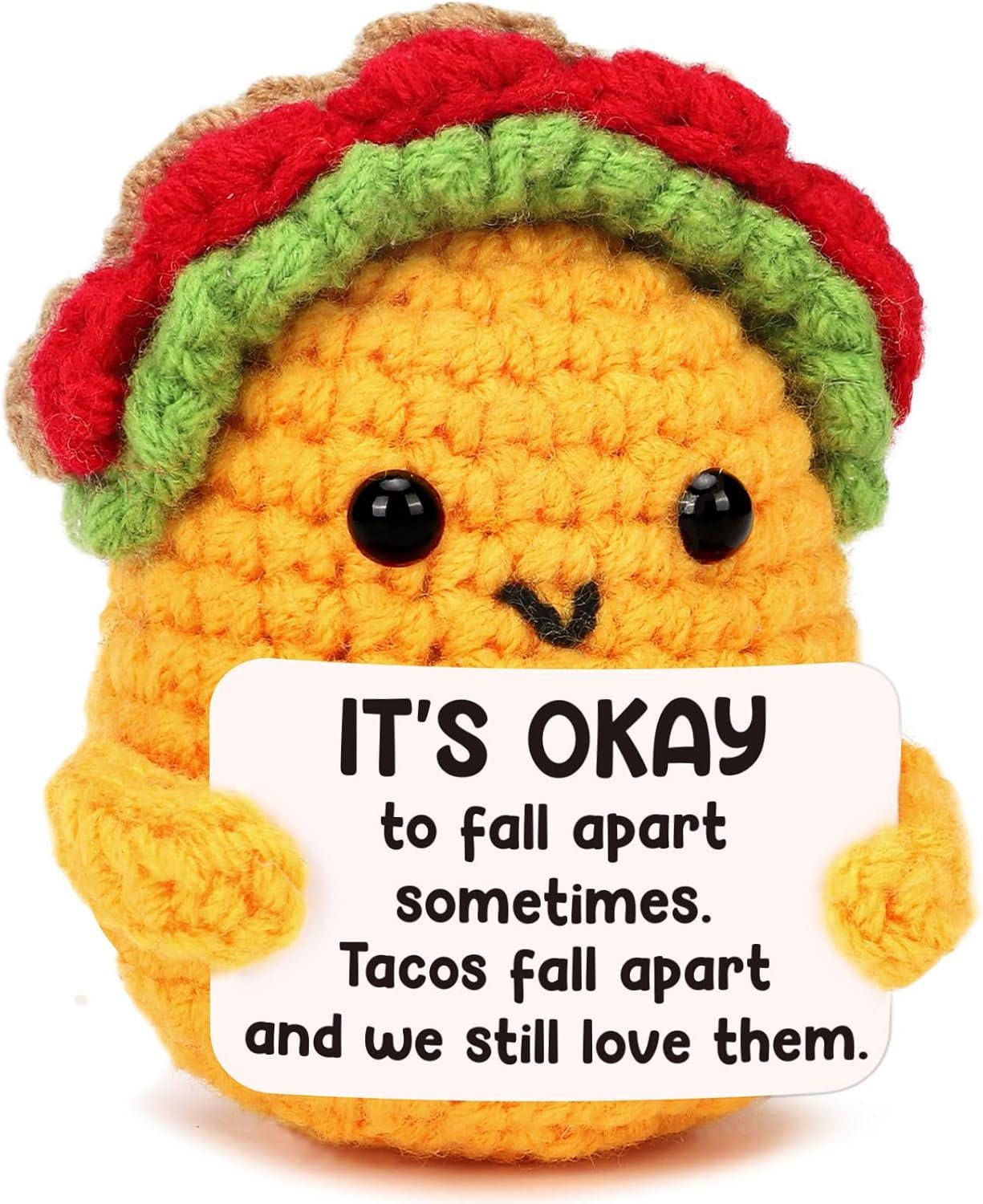 Tiny Taco Plush, Handmade Pun Gift