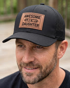 Like My Daughter Leather Patch Dad Hat – Father’s Day Gift
