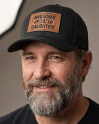 Like My Daughter Leather Patch Dad Hat – Father’s Day Gift