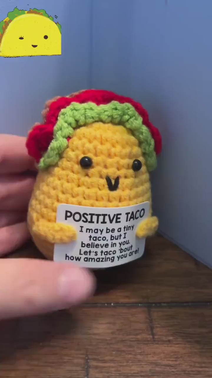 Tiny Taco Plush, Handmade Pun Gift