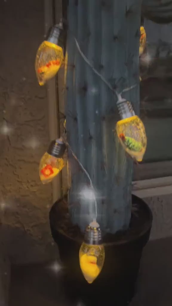 Christmas Snow Globe String Lights – Festive LED Fairy Lights with Mini Christmas Trees, Winter Wonderland Indoor Decor for Holiday Season