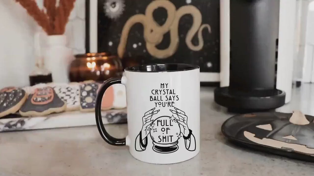 Sarcastic Witchy Coffee Mug - Gothic Home Decor Gift - Dark Aesthetic Cup - Mystical & Funny Quote - Occult Humor