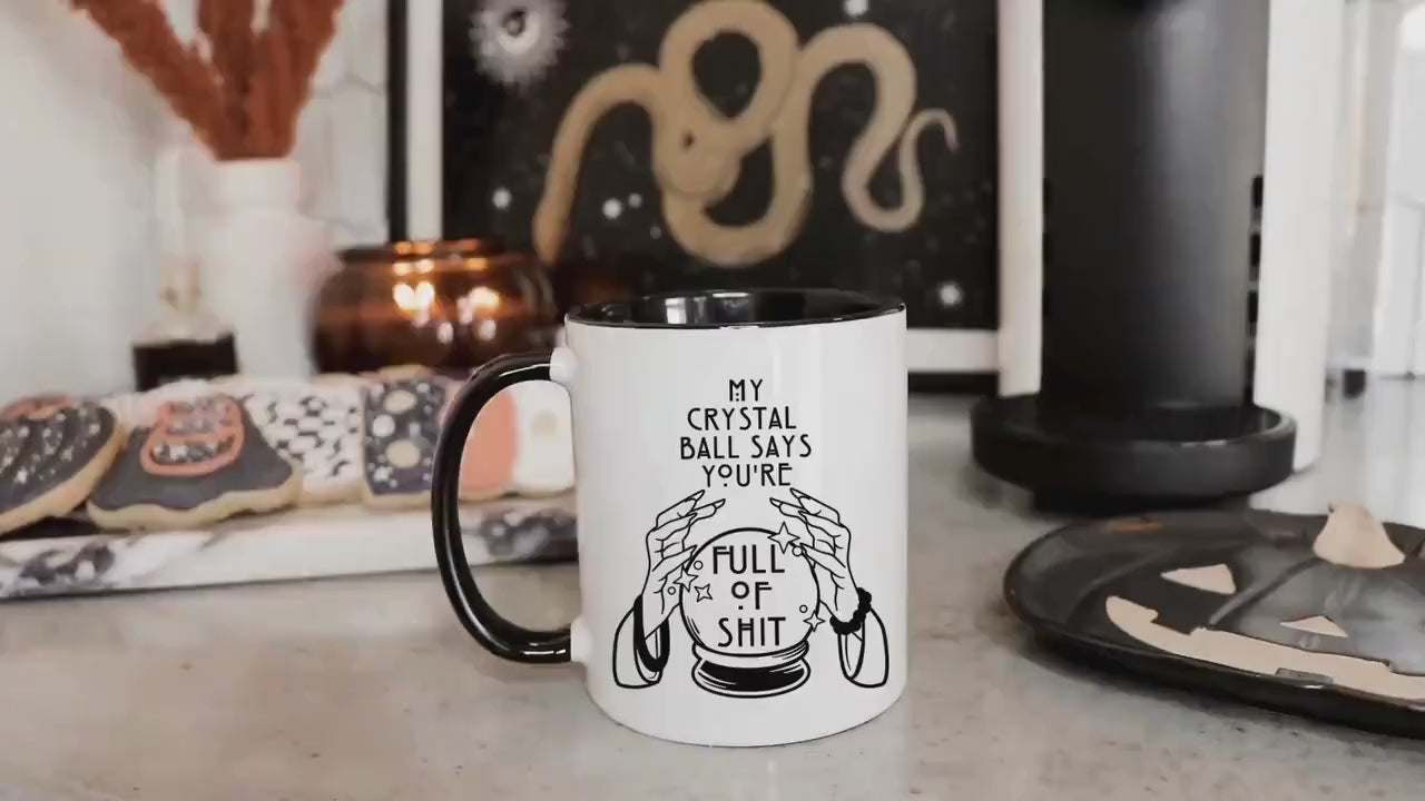 Sarcastic Witchy Coffee Mug - Gothic Home Decor Gift - Dark Aesthetic Cup - Mystical & Funny Quote - Occult Humor